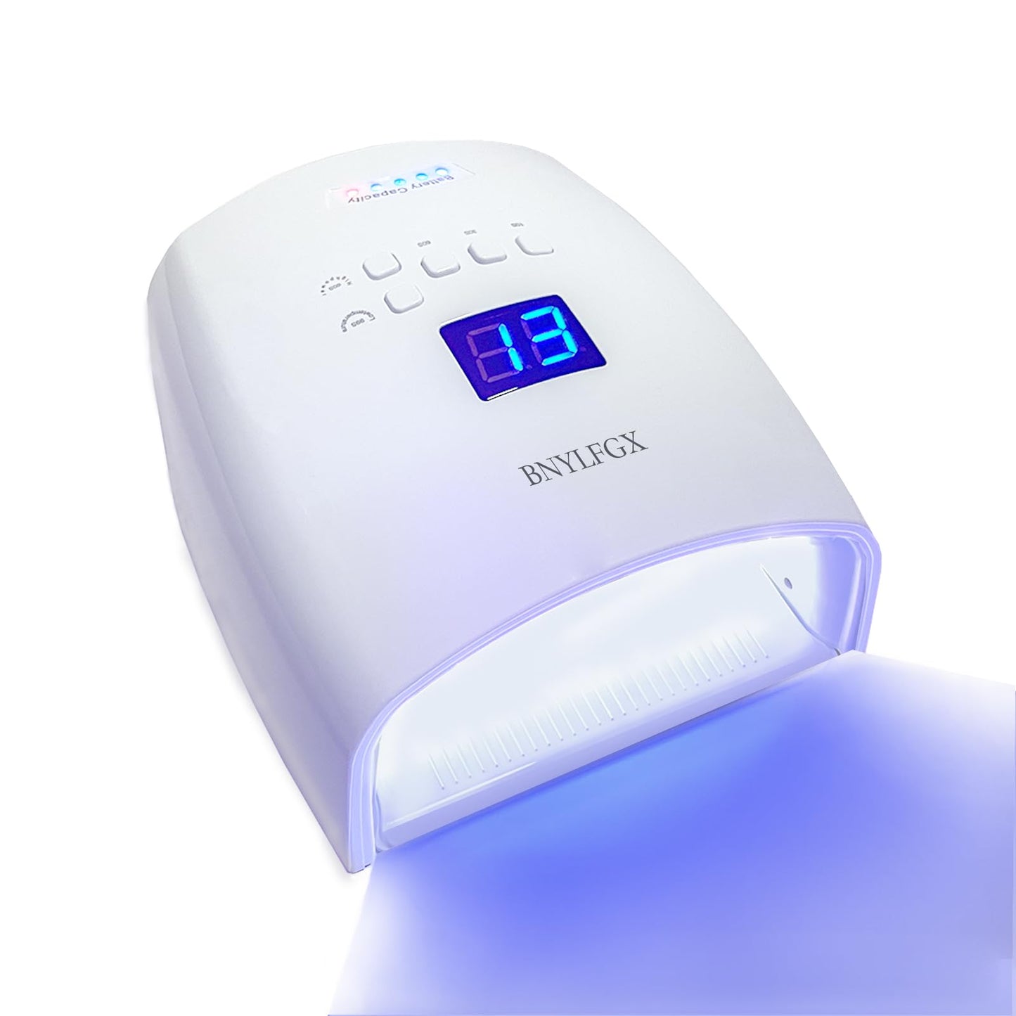 BNYLFGX UV Light for Nails, UV Nail Lamp for Gel Nails 66W, Rechargeable LED Nail Dryer with 5 Timer Setting Auto Sensor Fast Nail Light Curing Lamp for Salon & Home, Black