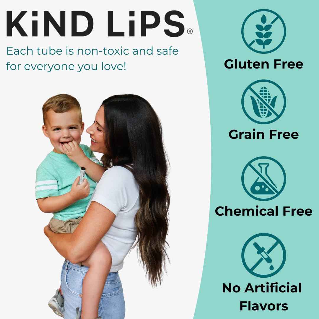 Kind Lips Organic Lip Balm Mint Mint Extra Minty 5-Pack, Natural Moisturizing Lip Care for Dry Lips, Gluten-Free, Cruelty-Free, Grain Free, Beeswax Lip Balm – Small Business, Made in USA