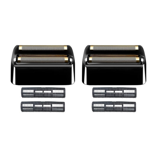 2Pack Shaver Replacement Foil and Cutters compatible with BaBylissPRO Double FXFS2 Metal shaver foil replacement (Black-2PCS)