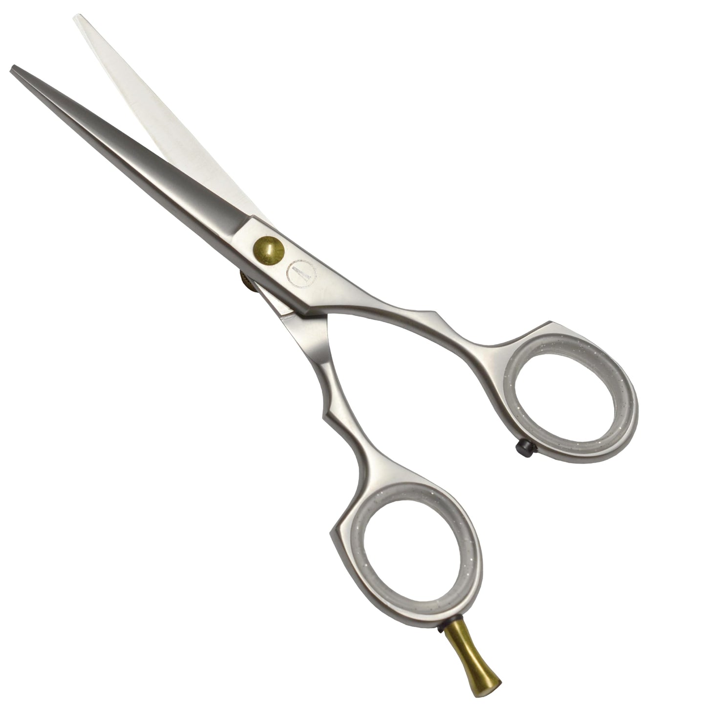 ANDUSTRIAL - Professional Hair Cutting And Thinning Scissors/Shears For Men/Women/Home/Salon - Premium High Carbon Steel Quality - Smooth And Sharp - Double Notch - 5.5 Inch, Silver