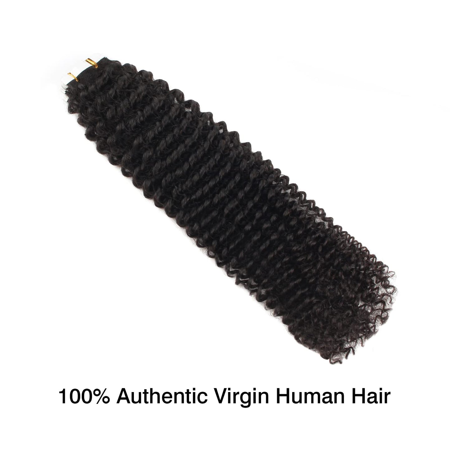 Lovrio Tape in Hair Extensions Human Hair Kinky Curly 50grams 20pcs Double Side Tape ins for Black Women Human Hair 18 inch Natural Black Soft hair Invisibe Curly Tape in Hair Extensions