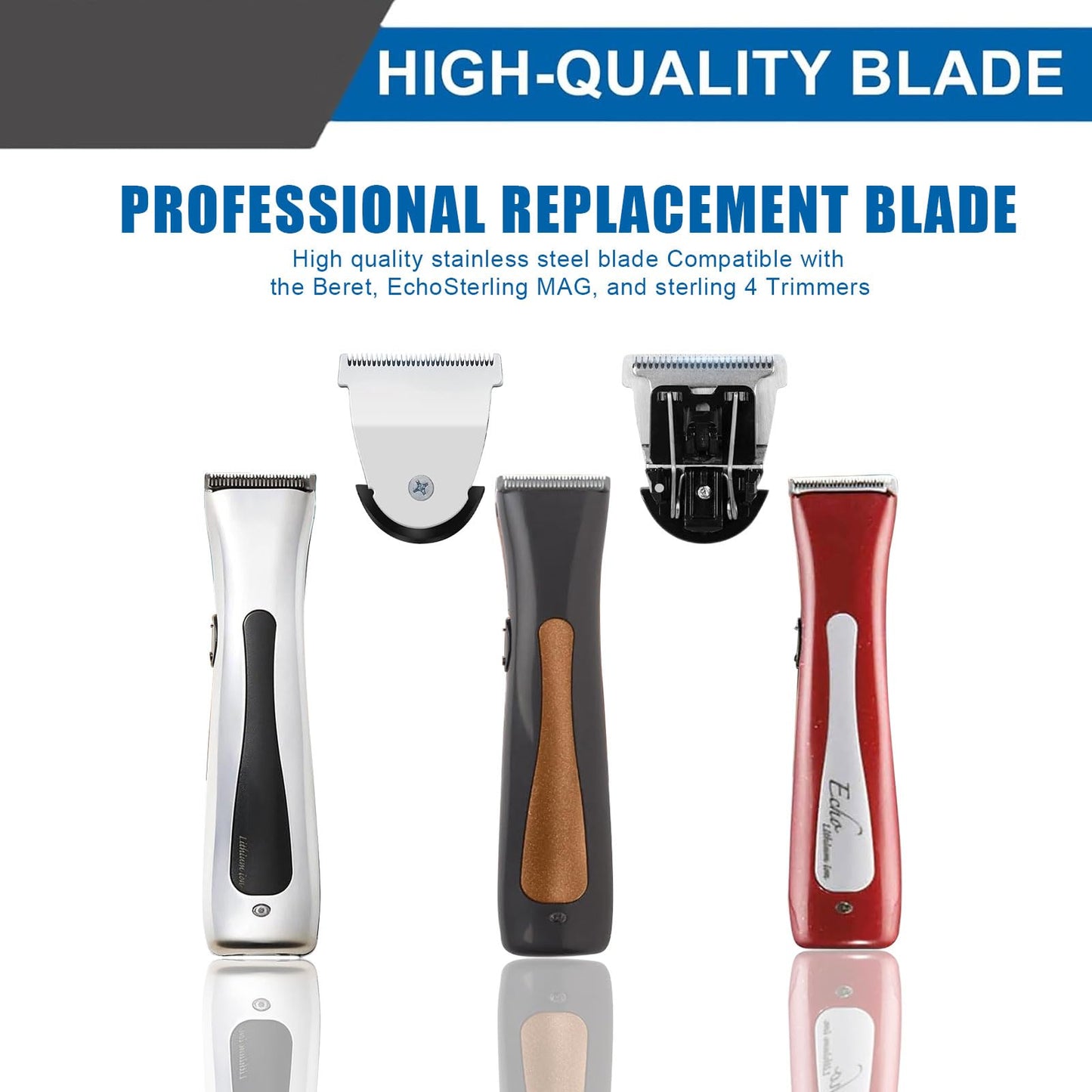 Detachable Hair Clipper Replacement Blades #2111 Blade Compatible with Wahl Mag Trimmers 8841/8700 /8143- Fits Professional Barbers, 2Packs