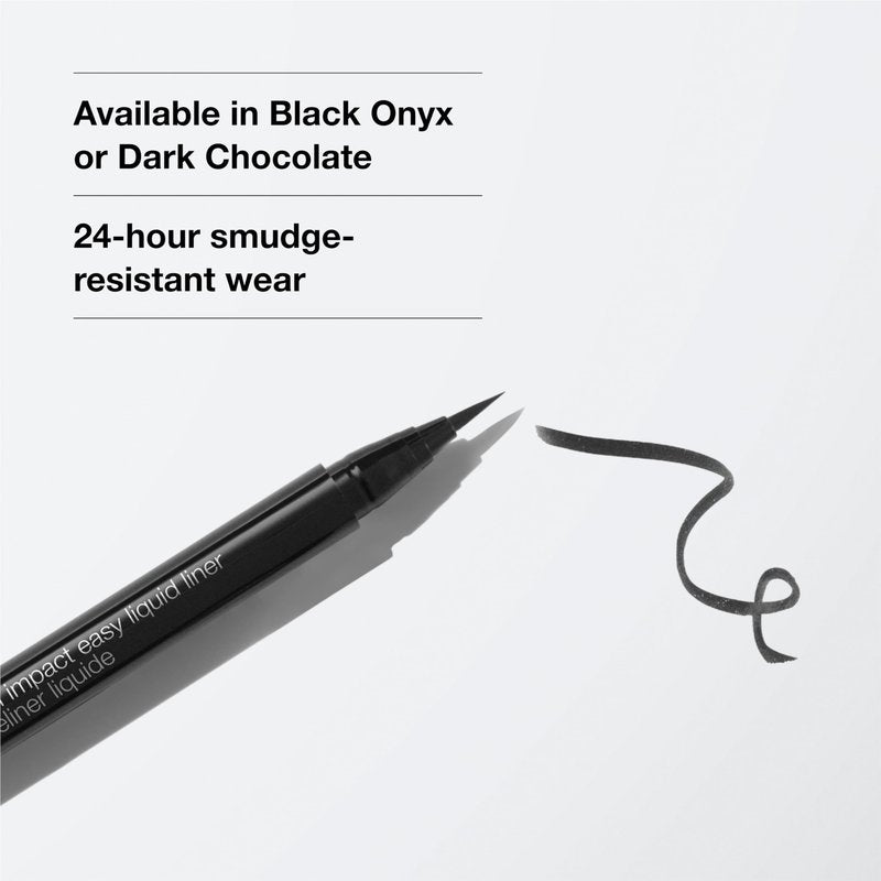 Clinique High Impact Easy Liquid Eyeliner | Waterproof, Long Lasting, Smudge Resistant + Safe For Sensitive Eyes, Black, 1 Count