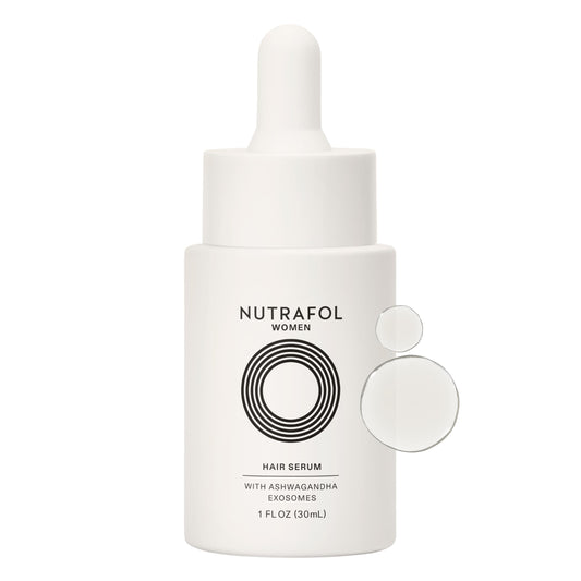 Nutrafol Women's Hair Serum, Supports Visibly Thicker and Stronger Hair, Vegan, Lightweight and Fast-Absorbing - 1 Fl Oz, 1 Bottle