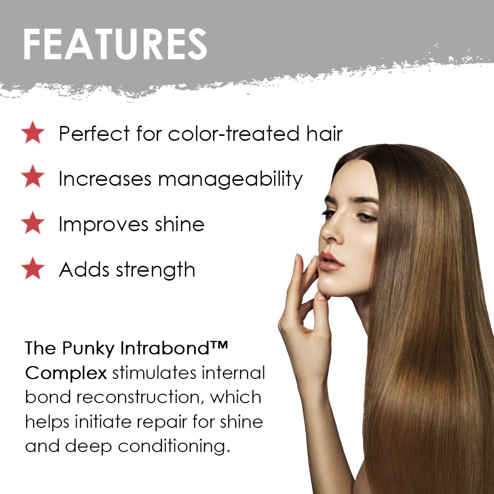 Punky Leave in Conditioner Spray with Intra Bond Hair Repair Complex – Leave in Conditioner for Dry Damaged Hair, Sulfate Free, 6 Fl Oz