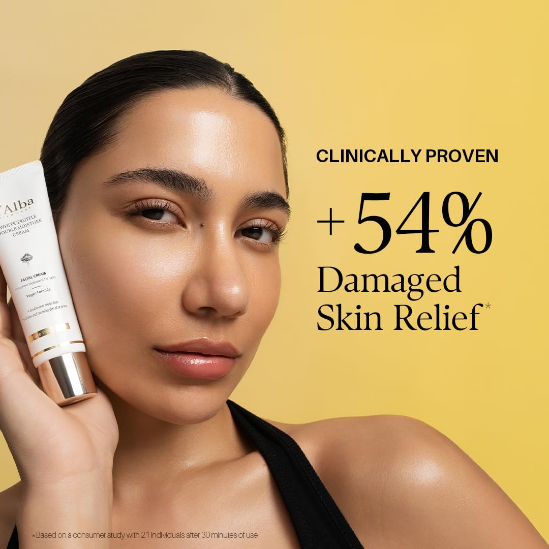 d'alba White Truffle Double Moisture Cream - 2-in-1 Vegan Face Moisturizer for Firming & Tightening | 2.02 oz