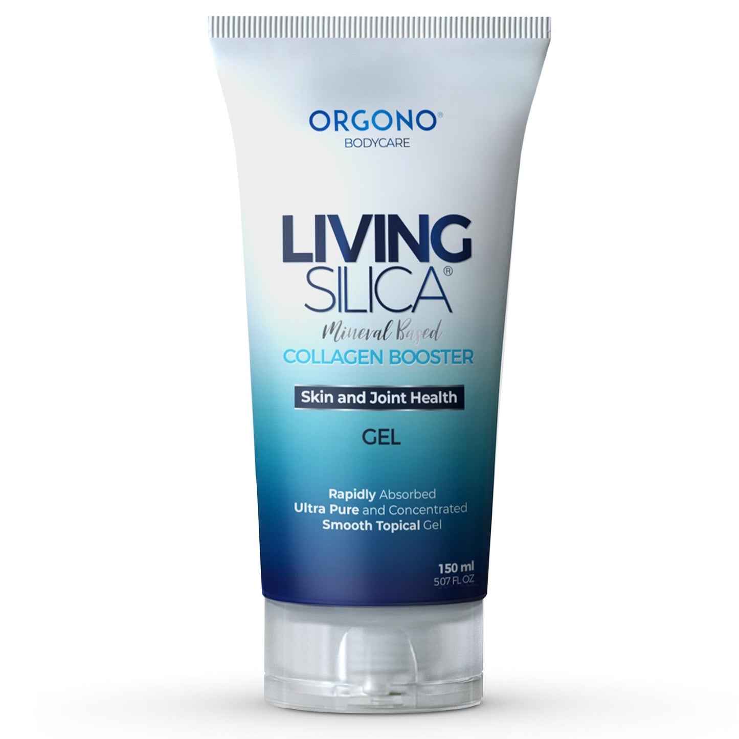 ORGONO LIVING SILICA Mineral-Based Collagen Booster Gel | Topical Use & Dermal Absorption | Clinically Proven | Supports Skin & Joint Health | Promotes Hydration & Collagen Regeneration | 150mL