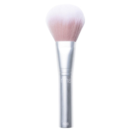 RMS Beauty Skin2Skin Fan Brush - Vegan Synthetic Highlighter Brush for Face & Body - Loose Powder Face Blender for Streak Free Blush & Bronzer