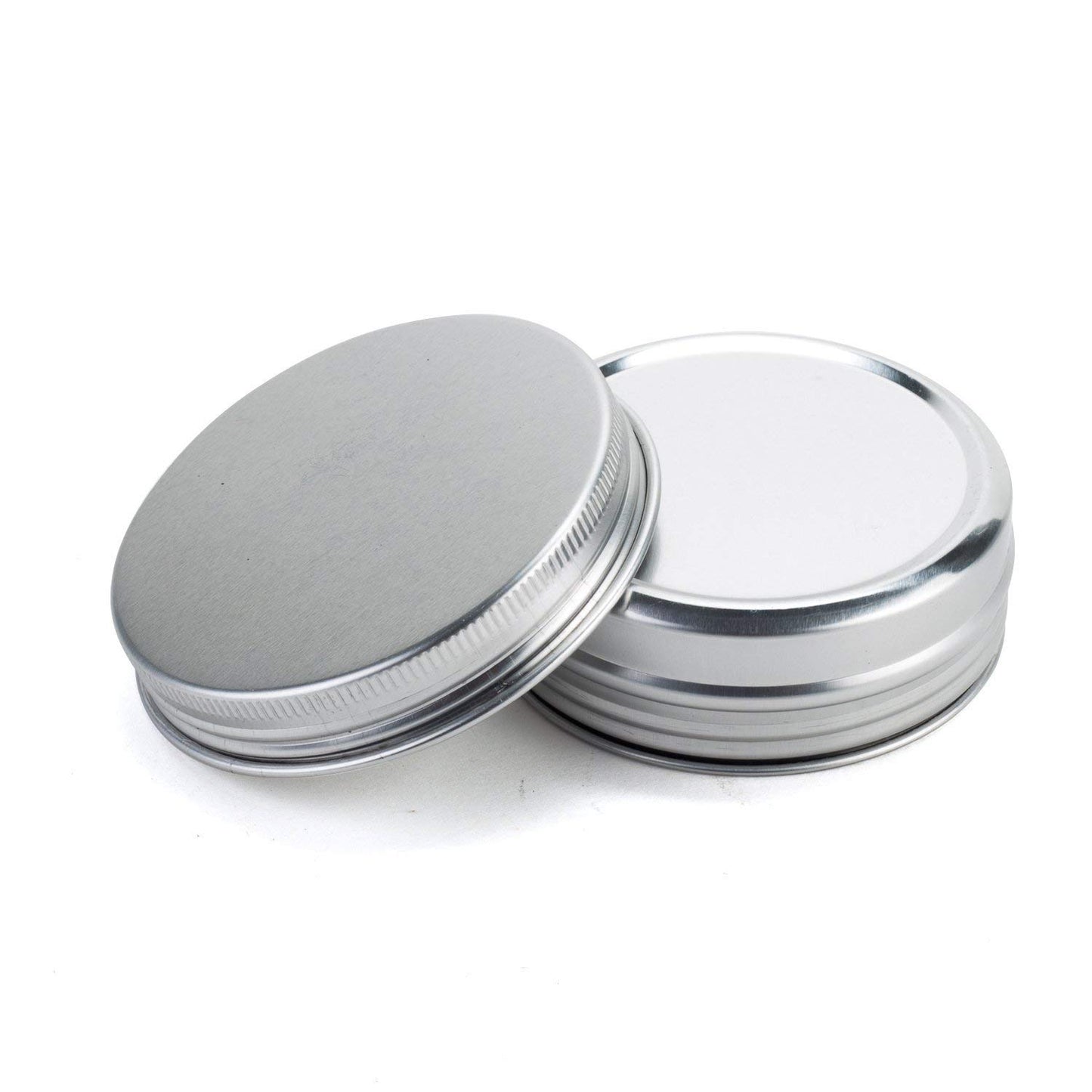 Tosnail 48 Pack 2 oz. Aluminum Round Lip Balm Tin Containers with Screw Thread Lid - Great for Spices, Candies, Tea or Gift Giving