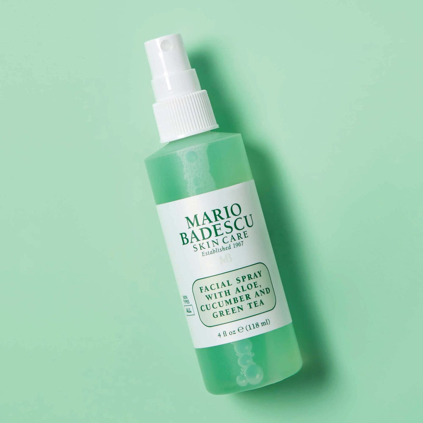 Mario Badescu Facial Spray with Aloe, Cucumber and Green Tea for All Skin Types | Face Mist that Hydrates & Invigorates | 8 FL OZ & 4 FL OZ Combo