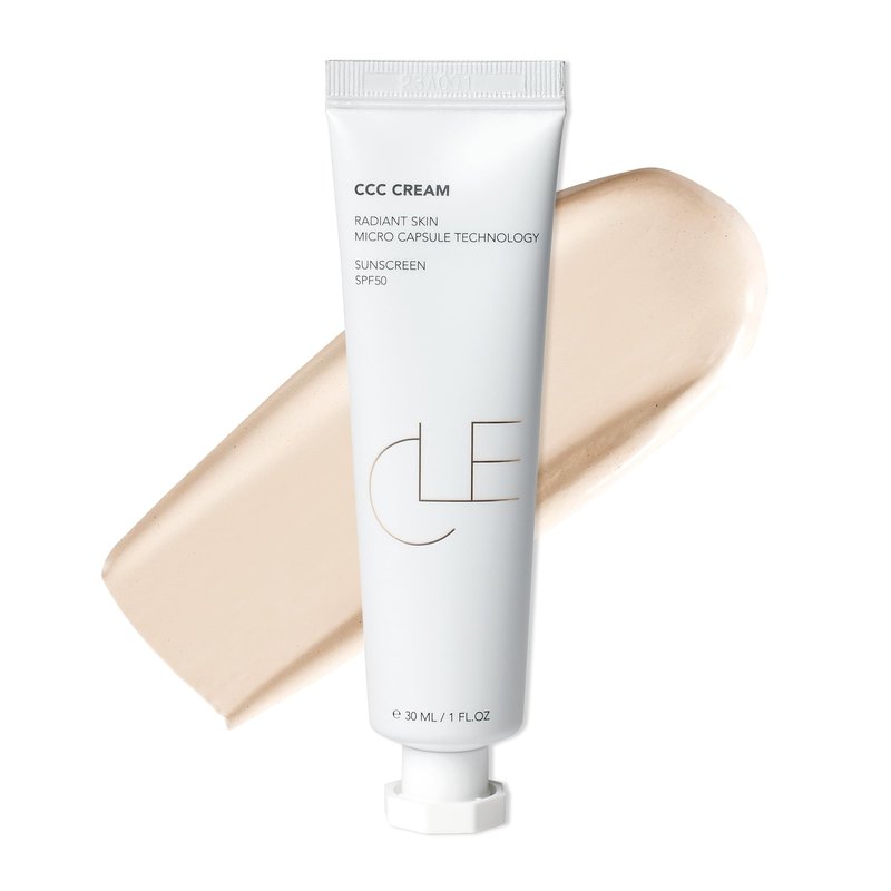 CLE Cosmetics CCC Cream (Neutral Fair 101 / SPF 50) - Color Correcting With Sunscreen - Lightweight, Hydrating Foundation - BB & CC Hybrid - Light to Medium Coverage - 1 fl oz