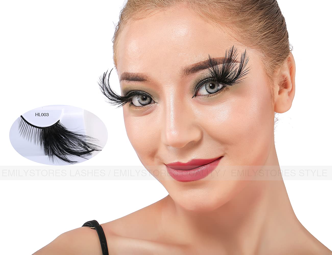 Faux-Feather Black Wing Eyelashes - Dramatic Costume Lashes for Black Swan Cosplay | 1 Pair