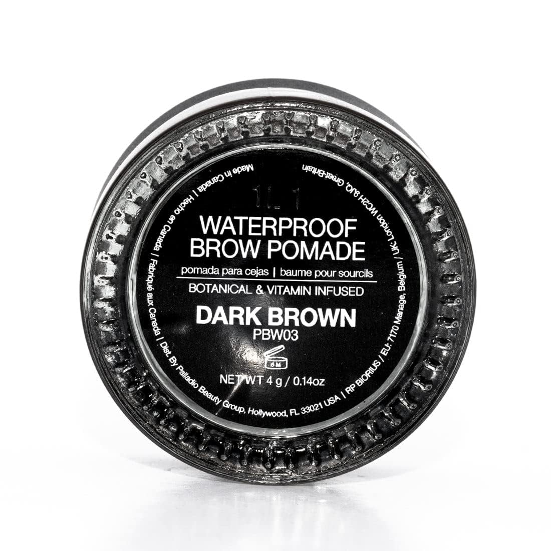 Brow Pomade Waterproof - 24 Hour Smudge-Proof Formula | Dark Brown, Creamy Texture for Defined Brows