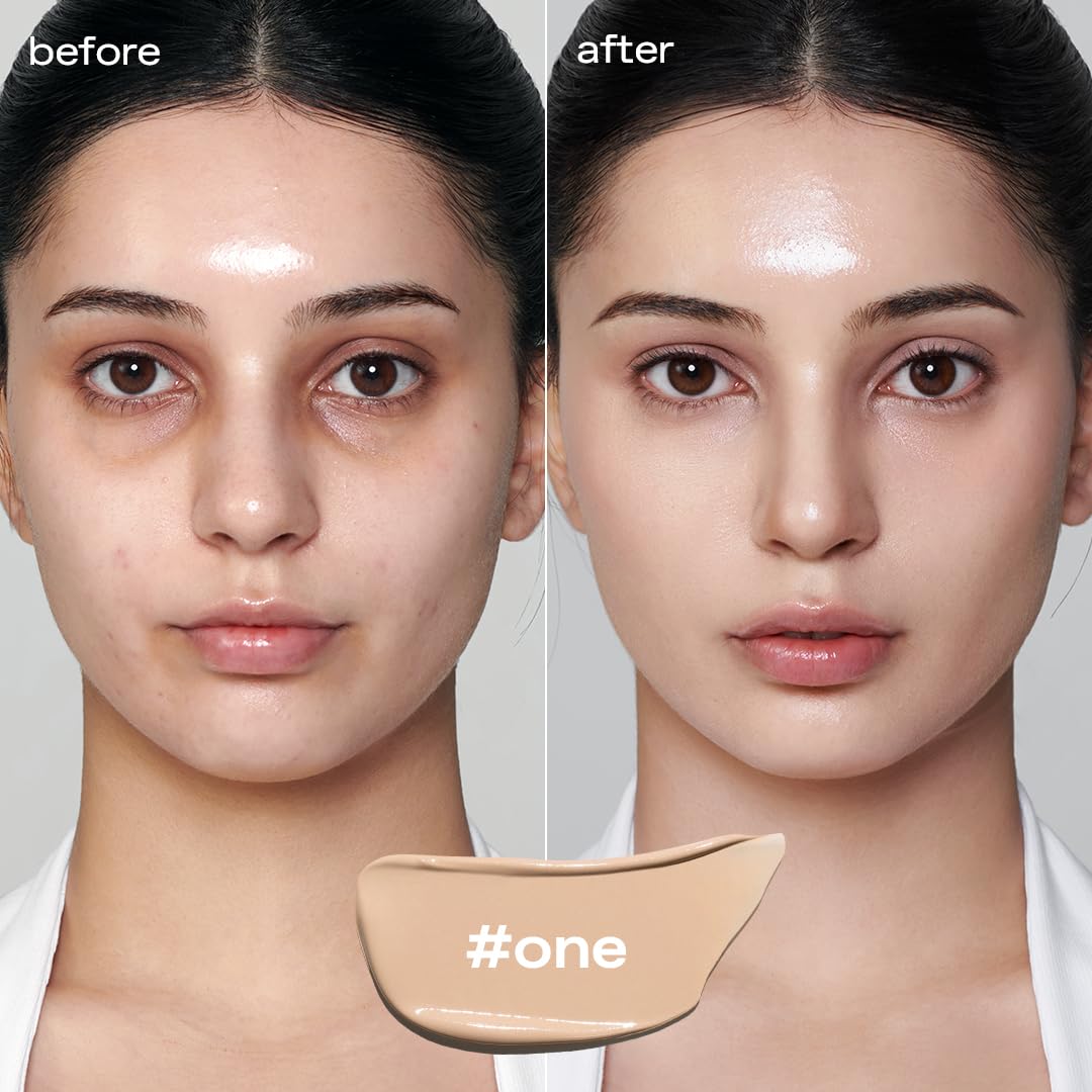 glow breathable blemish balm #one, medium-coverage bb cream & tinted moisturizer, skincare-like finish with green tea leaf water infusion, healthy radiant non-comedogenic, 1 fl oz
