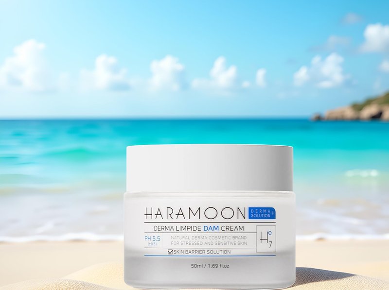 HARAMOON Centella Moisturizing Cream - Vegan K-Beauty for Stressed and Sensitive Skin, 50mL - Deep Moisture Barrier Protection with Ceramide and Beta Glucan