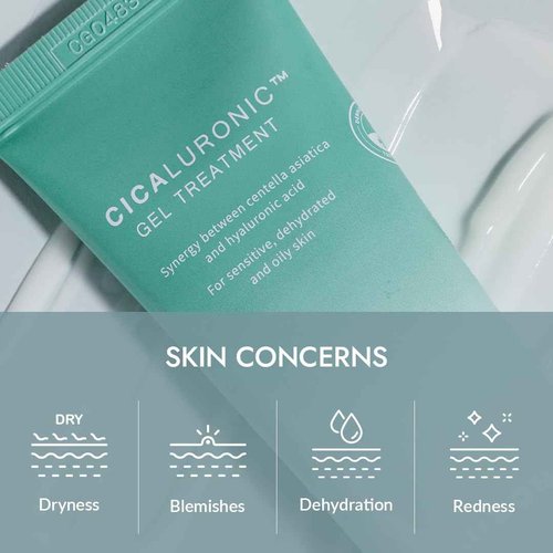 MIZON Cicaluronic GEL Treatment with Centella Asiatica Hyaluronic Acid Vitamin B5 86% Natural Ingredients Mositurizing Soothing Korean Skincare (50ml/1.69fl oz)