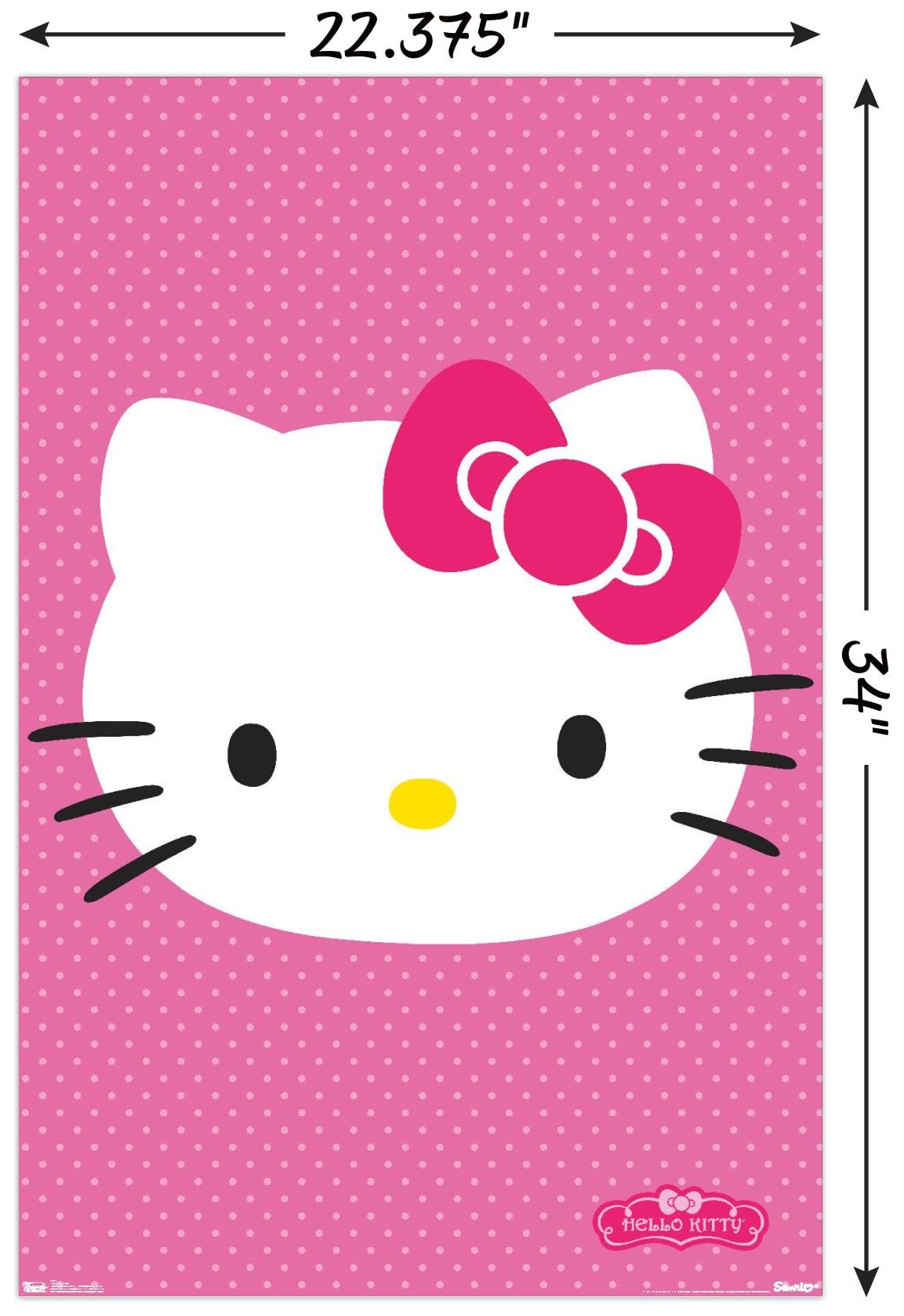 Trends International Unframed Poster Prints, Hello Kitty Face