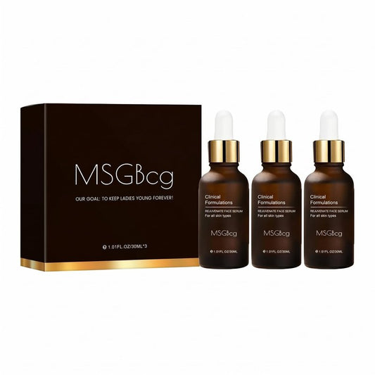 3PCS：MSGBcg Ageless Rejuvenate Face Serum，Instant Face Lift & Anti Wrinkle Firming Serum for Reduce Wrinkles - Fine Lines - Plumping Skin，12% Vitamin c + 1% Hyaluronic Acid Formula for All Skin Types