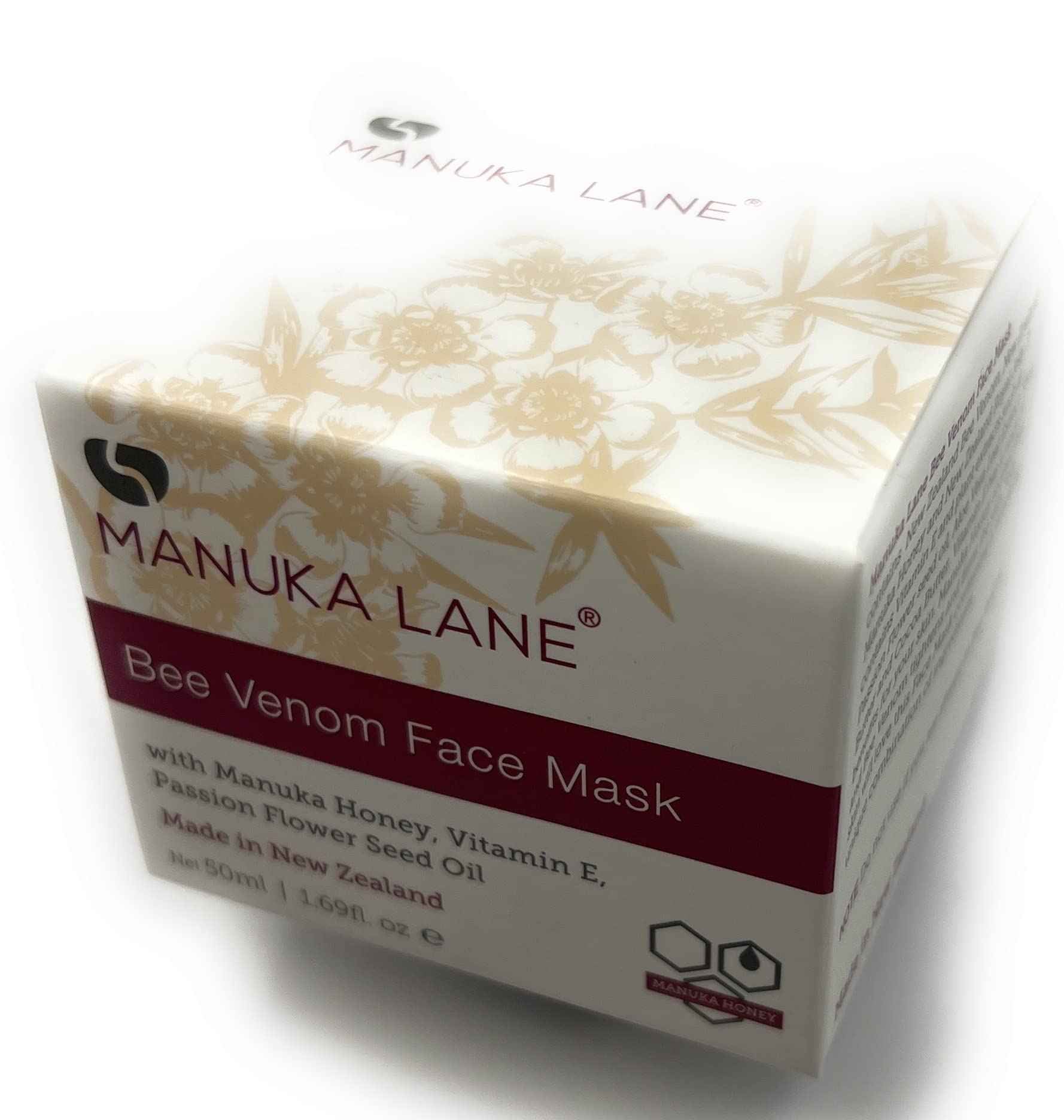 Manuka Lane, Bee Venom Face Mask, with Natural Honey, Vitamin E, Passion Flower Seed Oil, Net 50ml