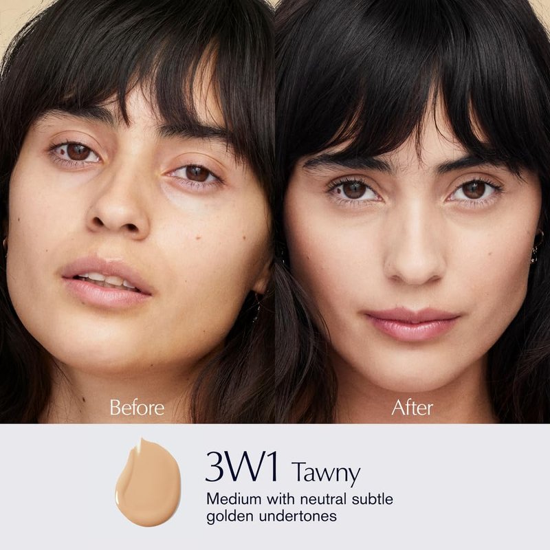 Estée Lauder Futurist Hydra Rescue Moisturizing Foundation Makeup SPF 45 for a 12-Hour Glow, 1.2 Fl Oz, 3W1 Tawny
