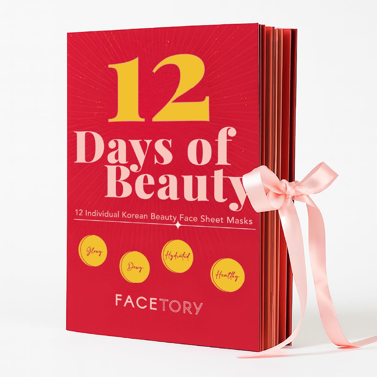 FACETORY 12-Day Sheet Mask Gift Set | Korean K-Beauty Face Mask Collection | Skincare & Spa Gift Set for Women | Self Care Gift