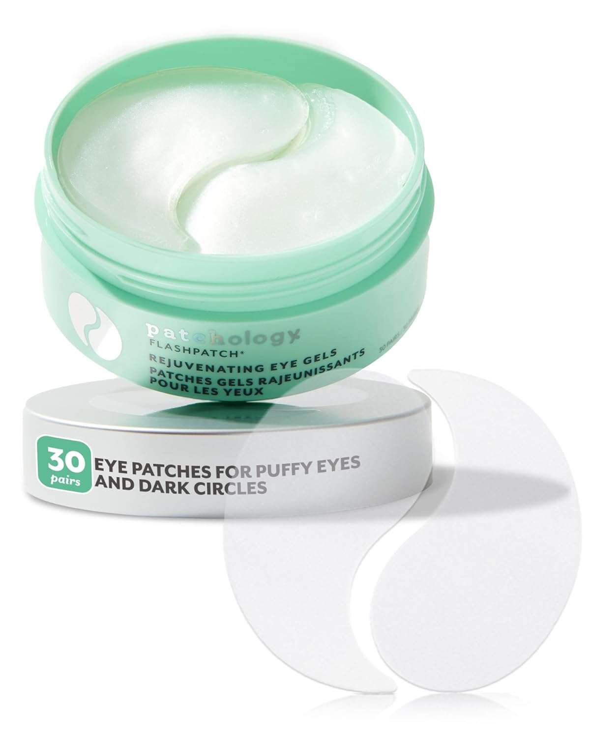 Patchology Rejuvenating Under Eye Gels - Hydrating Eye Mask with Caffeine & Collagen | 30 Pairs for Dark Circles & Puffiness