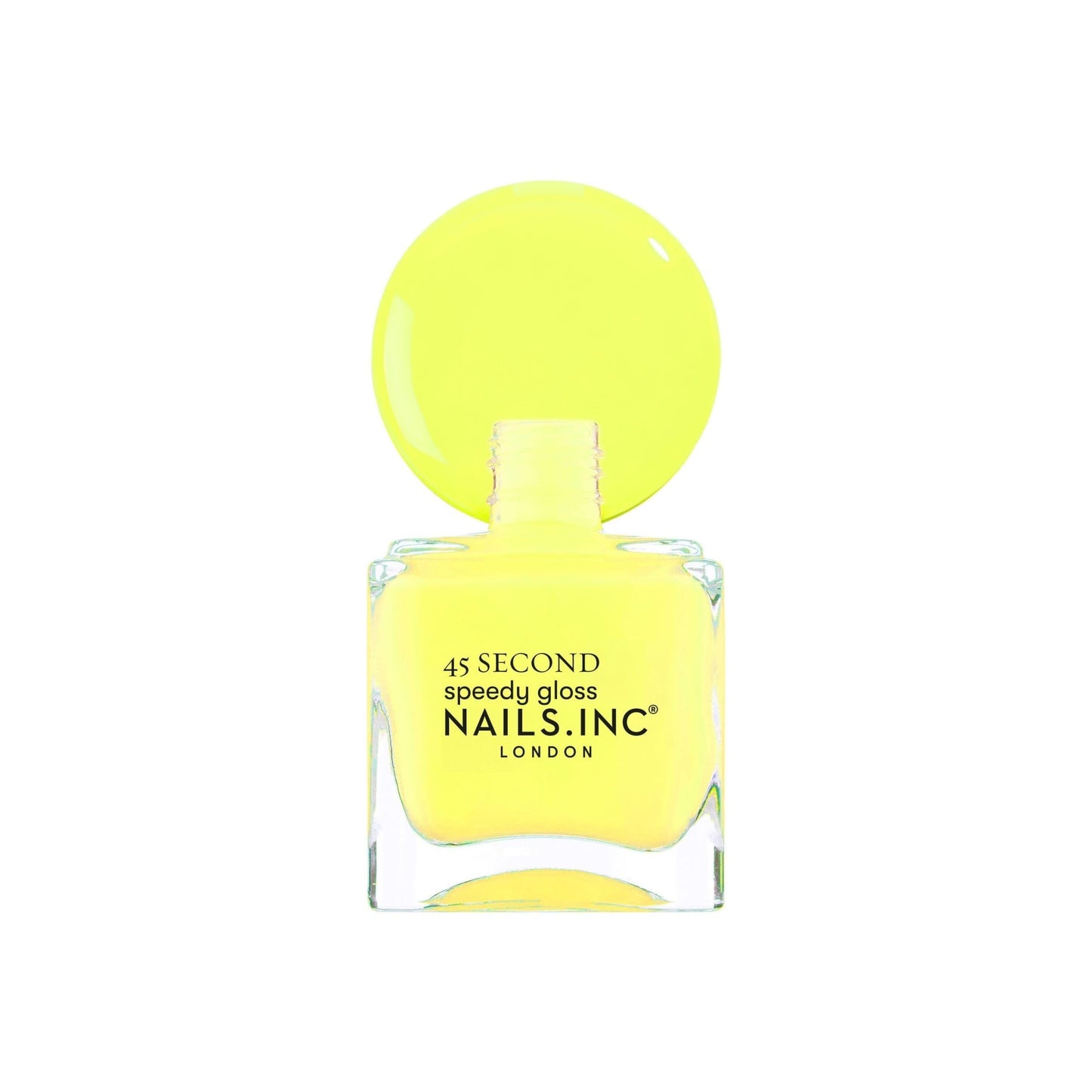 Nails Inc 45 Second Speedy Gloss, Natalie, Pale Yellow, Neon, No Chip, Long Lasting, Quick Dry, Air Dry, Professional Manicures & Pedicures, Fingernails & Toenails, Vegan Nail Polish, 0.47 Fl Oz