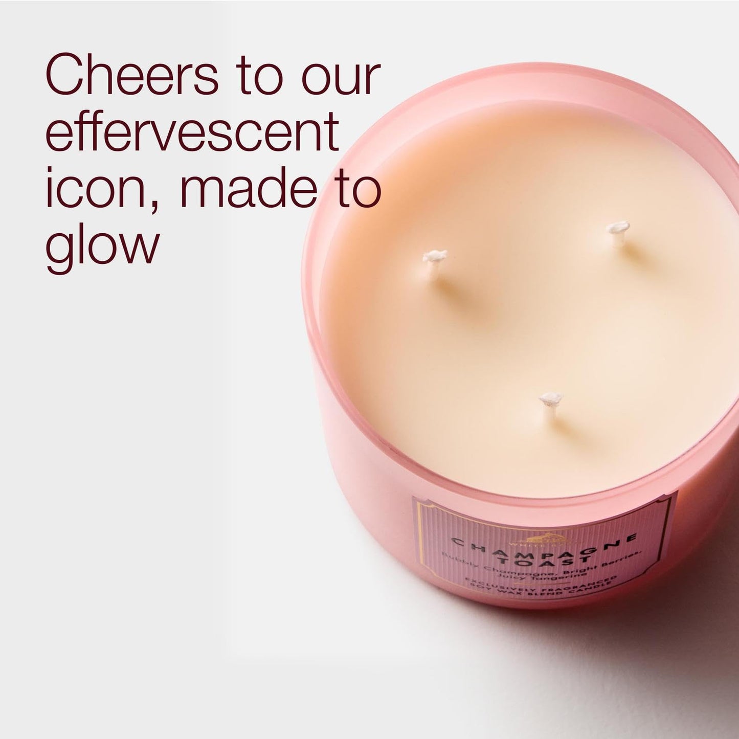 Bath & Body Works Champagne Toast 3-Wick Candle - Scented Candle for At-Home Use - Long-Lasting, Room-Filling Fragrance - High Fragrance Oil Concentration - Soy Wax Blend