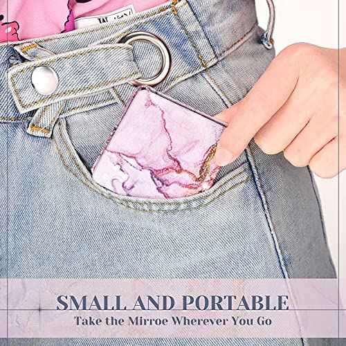 Cindeer 20 Pcs Compact Mirror Bulk Small Purse Portable Pocket Hand Double Sided Magnifying Makeup Mirror Square with 2X 1x Magnification for Girls Woman Mother Travel