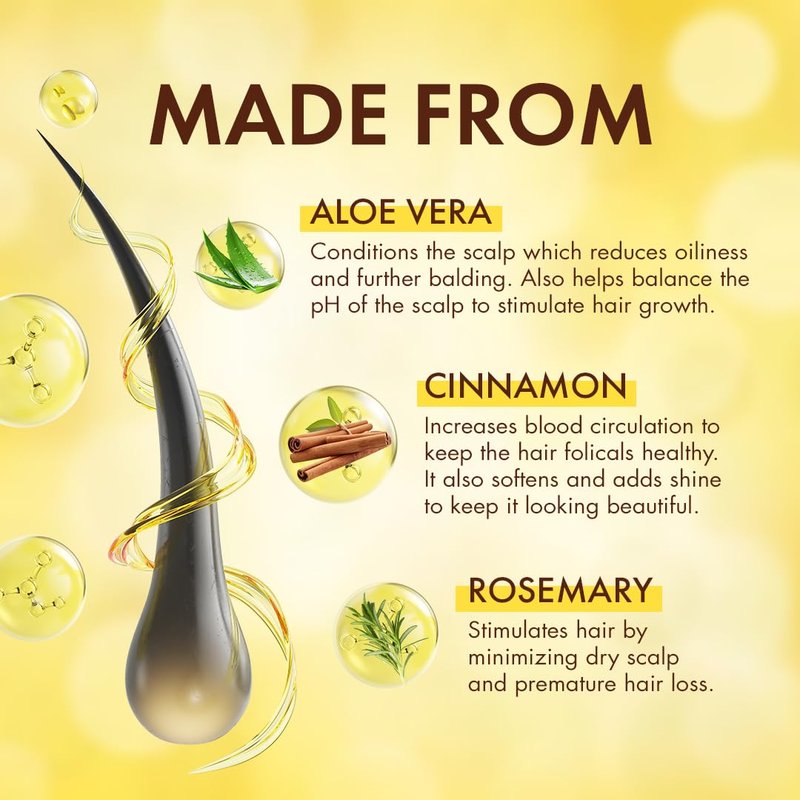 Dominican Magic Hair Follicle Anti-Aging Scalp Drop Hair Tonic with Rosemary and Cinnamon, Gotero Anti-Caida, Helps Stimulate Hair Growth (4.4 FL Oz (Pack of 1))