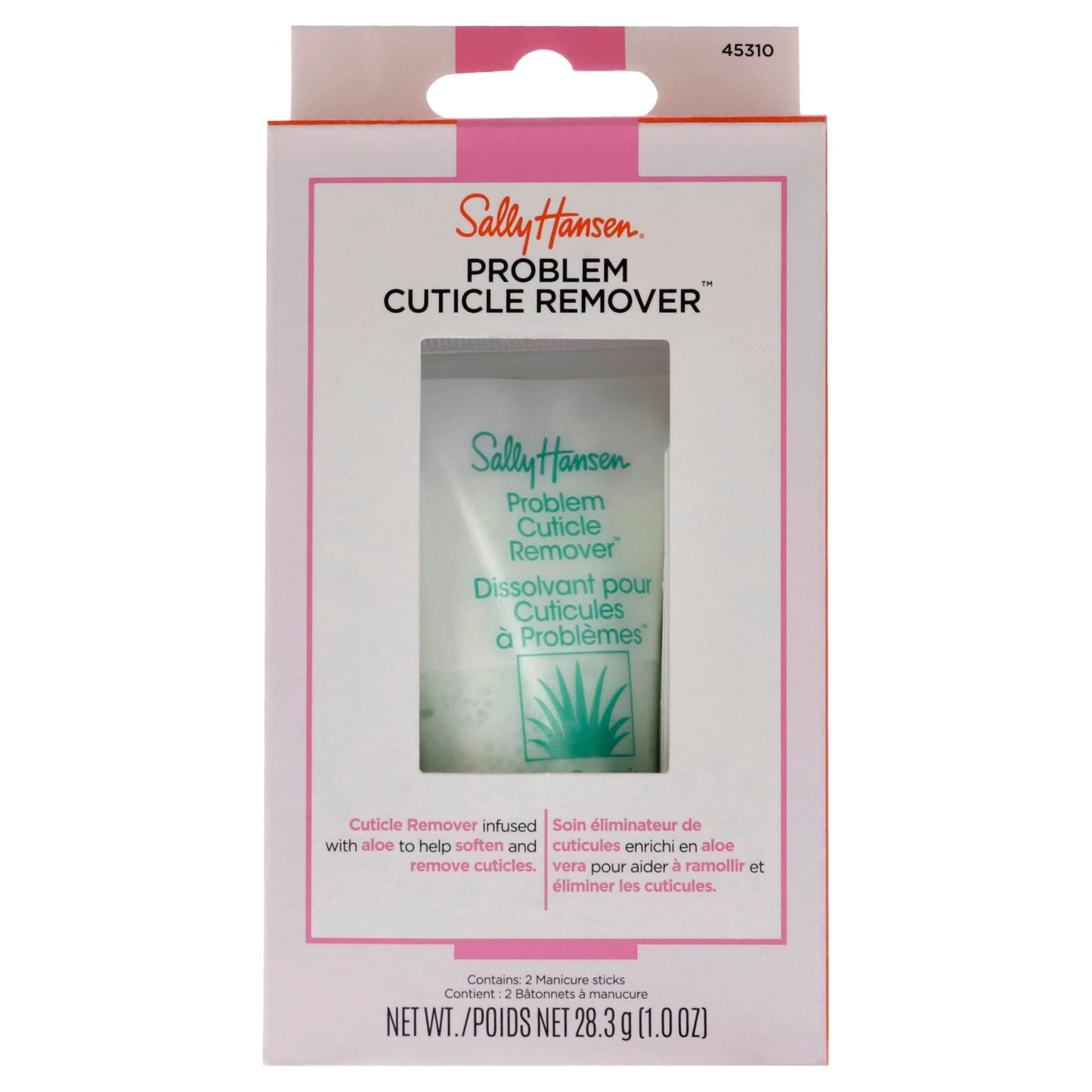 Sally Hansen Nail Treatment Problem Cuticle Remover™ | Eliminates Thick & Overgrown Cuticles | pH-Balanced Formula Infused with Aloe Vera-| Gently Soothes & Conditions Cuticles,(Pack of 2)