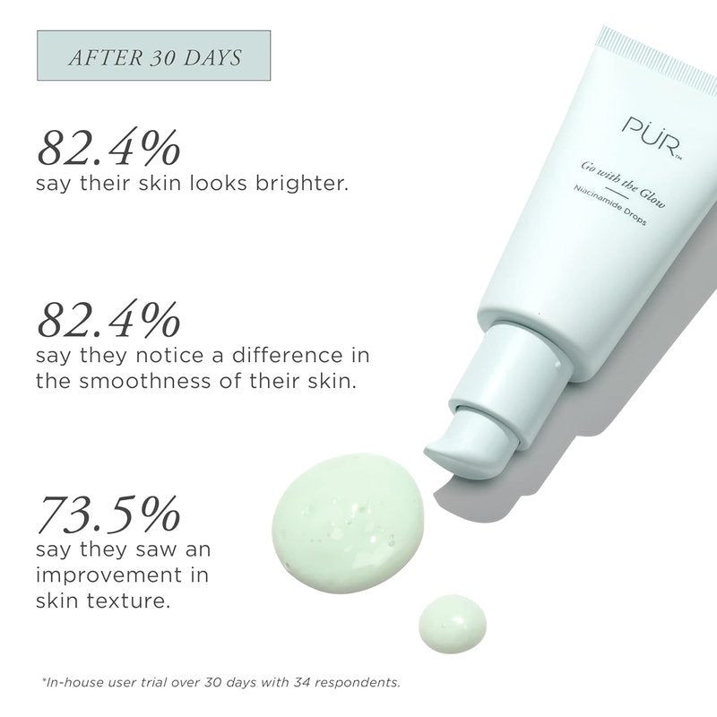 PÜR Niacinamide Drops for Hydration & Redness Reduction | Vitamin C, 1 oz.