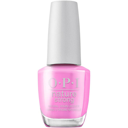 OPI Nature Strong Emflowered | Opaque Bright Pink Crème Natural Origin Nail Polish | Plant Based, Vegan, Cruelty Free