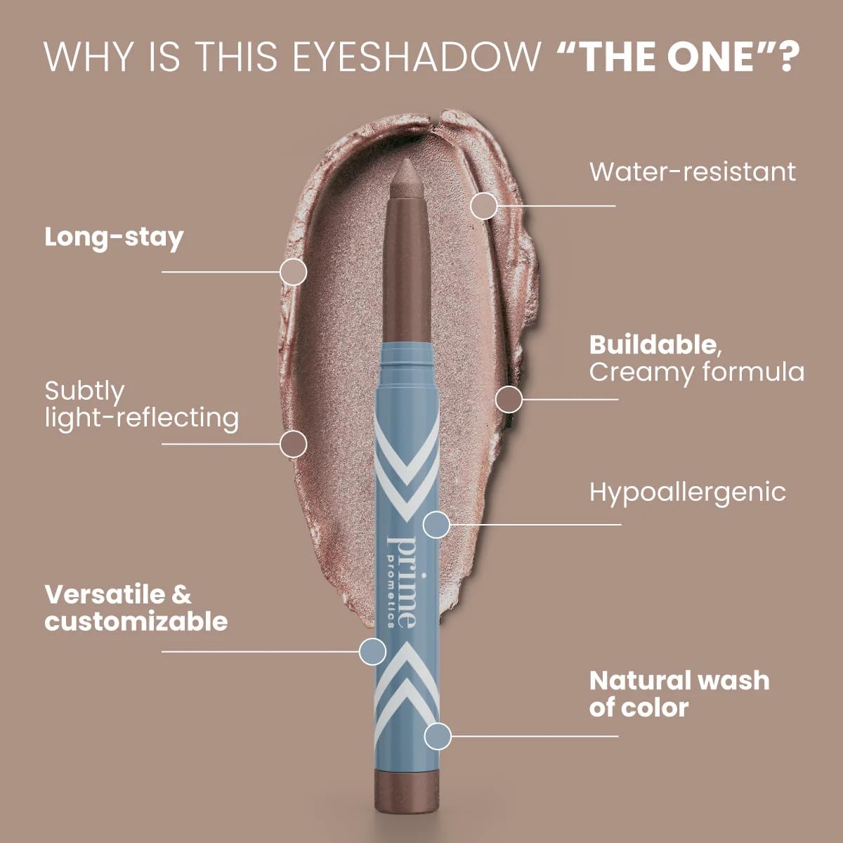 PRIME PROMETICS PrimeEyes Eye Brightener for Mature Women – Creamy Eye Shadow Sticks – Easy Application, Quick Eye Lift Effect – Hypoallergenic, Long Wear, Water-Resistant (Violeta)