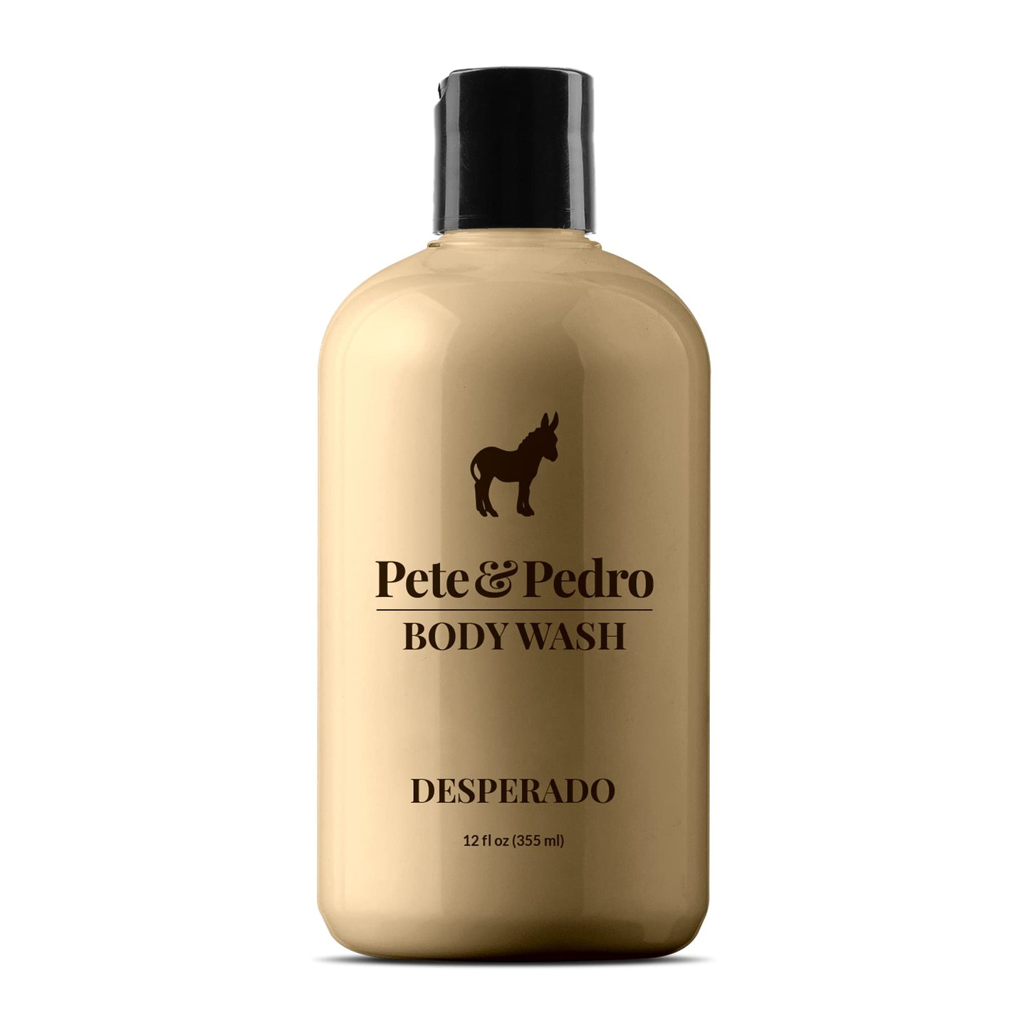 Pete & Pedro DESPERADO BODY WASH For Men - Rum & Tobacco Scented Moisturizing Men's Shower Bodywash | Has Activated Charcoal & Helps With Dry Skin | As Seen on Shark Tank, 12 oz.