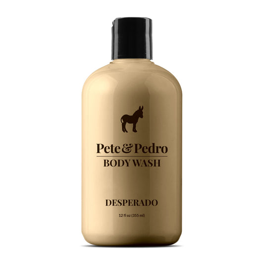 Pete & Pedro DESPERADO BODY WASH For Men - Rum & Tobacco Scented Moisturizing Men's Shower Bodywash | Has Activated Charcoal & Helps With Dry Skin | As Seen on Shark Tank, 12 oz.
