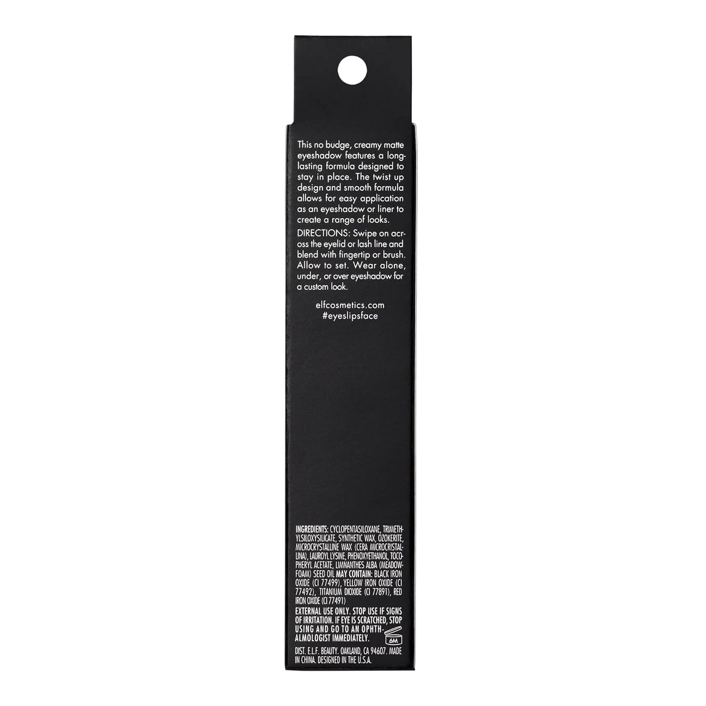 e.l.f. No Budge Matte Shadow Stick - Long-Wear Cream Eyeshadow | Vegan, Crease Resistant, Cool Beans