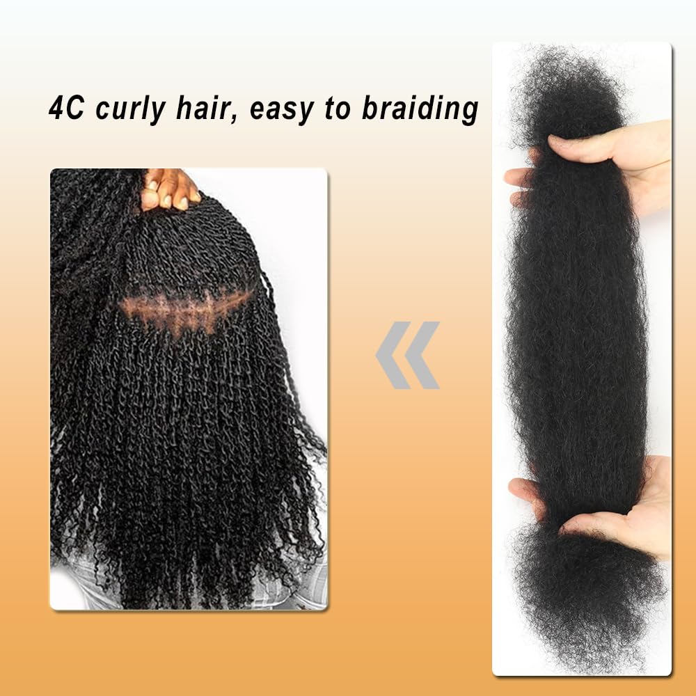 Afro Kinkys Bulk Human Hair,Red,50g,braiding Human hair for Twist, Repaid Locs, Dreadlocks,Afro Kinky Bulk Human hair Extension for black women(12",1pack,red)