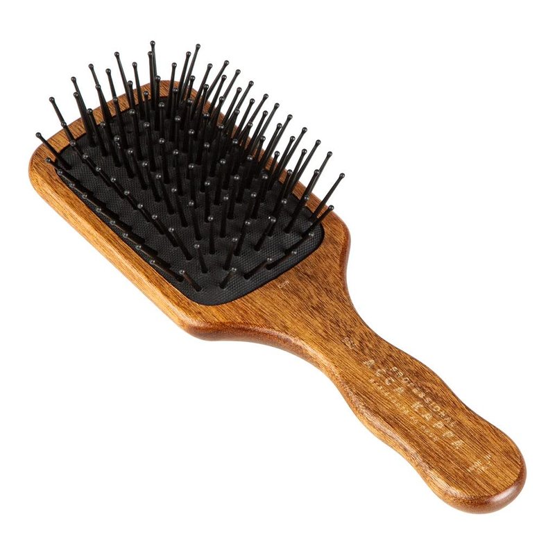 Acca Kappa Wood Paddle Brush - Pneumatic Design with Pom Pins | Travel Size