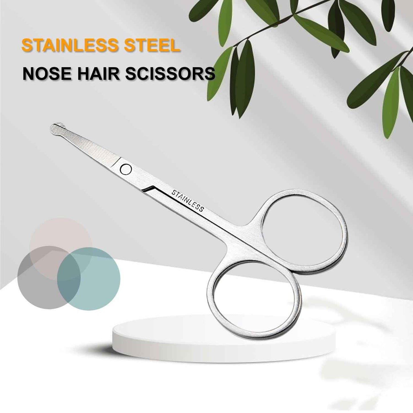 Nose Hair Trimmer Nose Hair Scissors, Hysotok Stainless Steel Nose Hair Clippers Friendly Round Tip, Easy Cut, Nose Hair Trimming Tweezers for Noses, Eyebrow for Men and Women