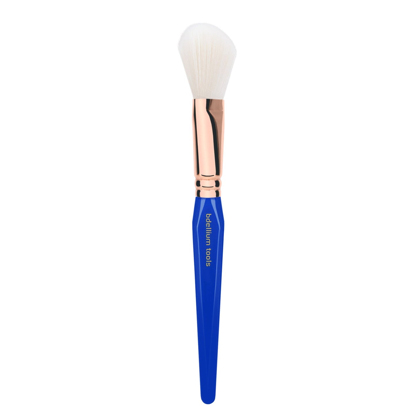 Bdellium Tools Professional Makeup Brush - Golden Triangle 962 Slanted Blusher - With All Vegan and Soft Synthetic Fibers, For Contouring and Highlighting (Blue, 1pc)