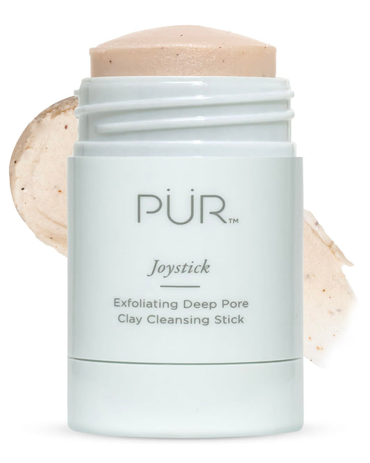 PÜR MINERALS Face Clay Mask Stick - Exfoliating Deep Cleanser Joystick Clay Mask for Pores & Blackheads - Facial Cleanser Skincare with Moroccan Clay & Charcoal Rejuvenates & Purifies Skin, Vegan