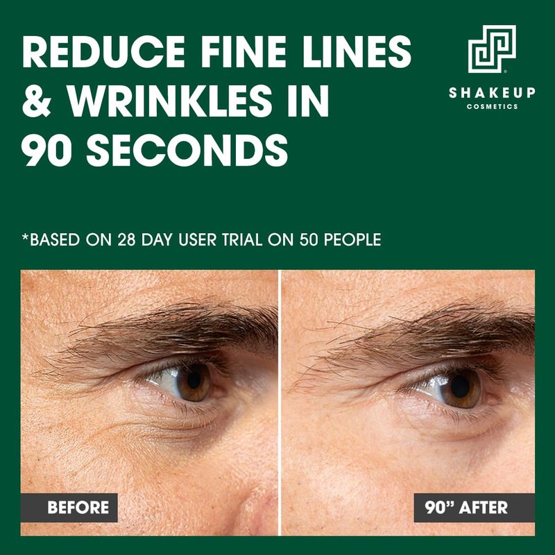 Shakeup Cosmetics Mens Eye Cream, Lifting & Firming Formula, Helps Reduce Fine Lines and Crow's Feet, Hydrating with Peptides & Caffeine, 15ml. Aka. AGE DEF-EYE
