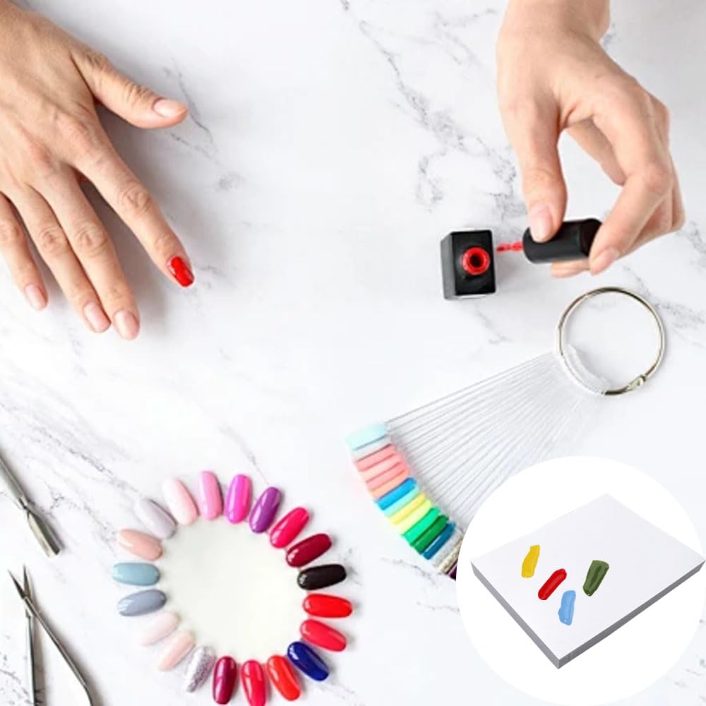 150 Sheets Disposable Nail Art Palette Paper, Portable Waterproof Makeup Palette Nail Color Mixing Papers Tool for Manicure, Drawing and DIY
