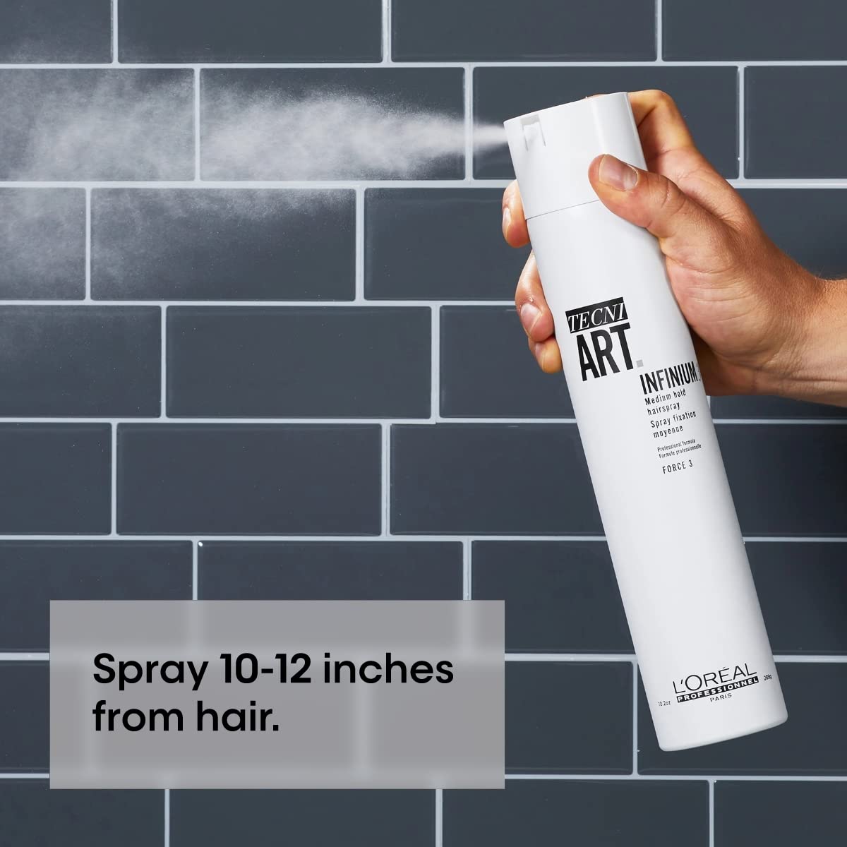L'Oréal Professionnel Paris Fix Infinium 3 - Medium Hold Hairspray For Lasting Shape and Shine, Reduces Frizz Without Stiffness