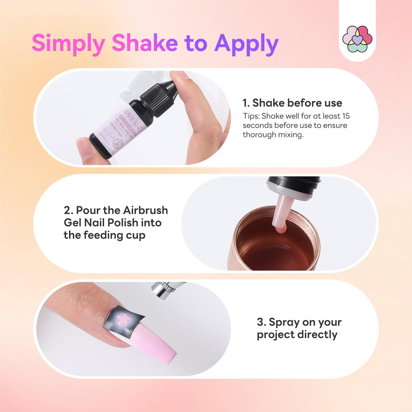 SAVILAND Dilution-Free Airbrush Gel Polish: 12PSC Chic Cappuccino Colors, HEMA & Acetone Free, Salon-Quick 30% Faster, Anti-Clog Tech, 4-Week Wear for Ombre Gradient & French Tips Salon Party