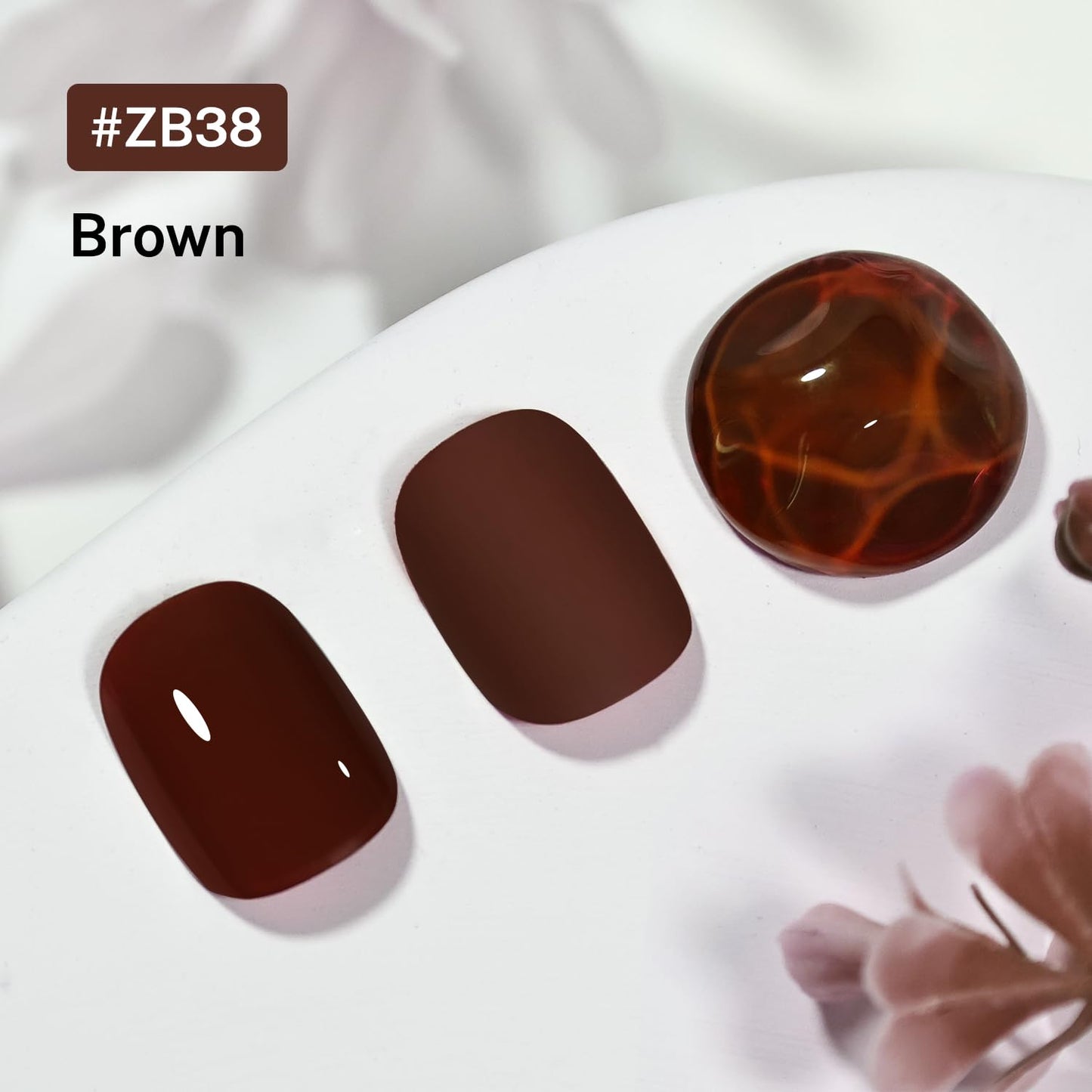 OpenLive 16.5ml Brown Nail Polish Large Volume Quick Drying Nail Polish, Fast Drying and Long Lasting Color Nail Art DIY Home Manicure Gift for Women