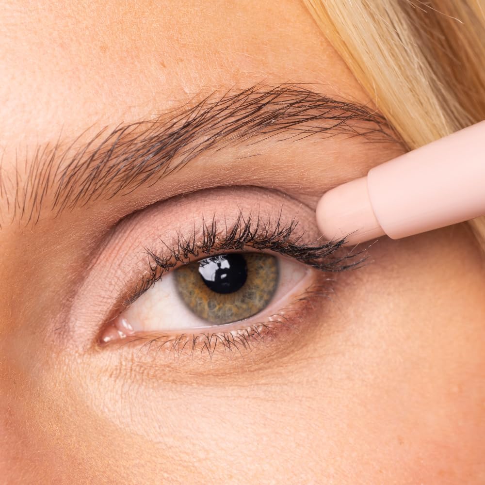 Waterproof Eyeshadow Stick - Long-Lasting, Smudge-Free Formula | Matte Rose with Blending Sponge