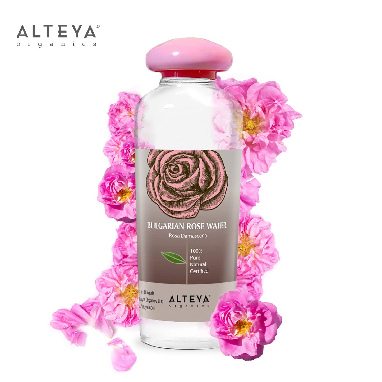 Alteya Organics Rose Water Natural Facial Toner, 17 Fl Oz