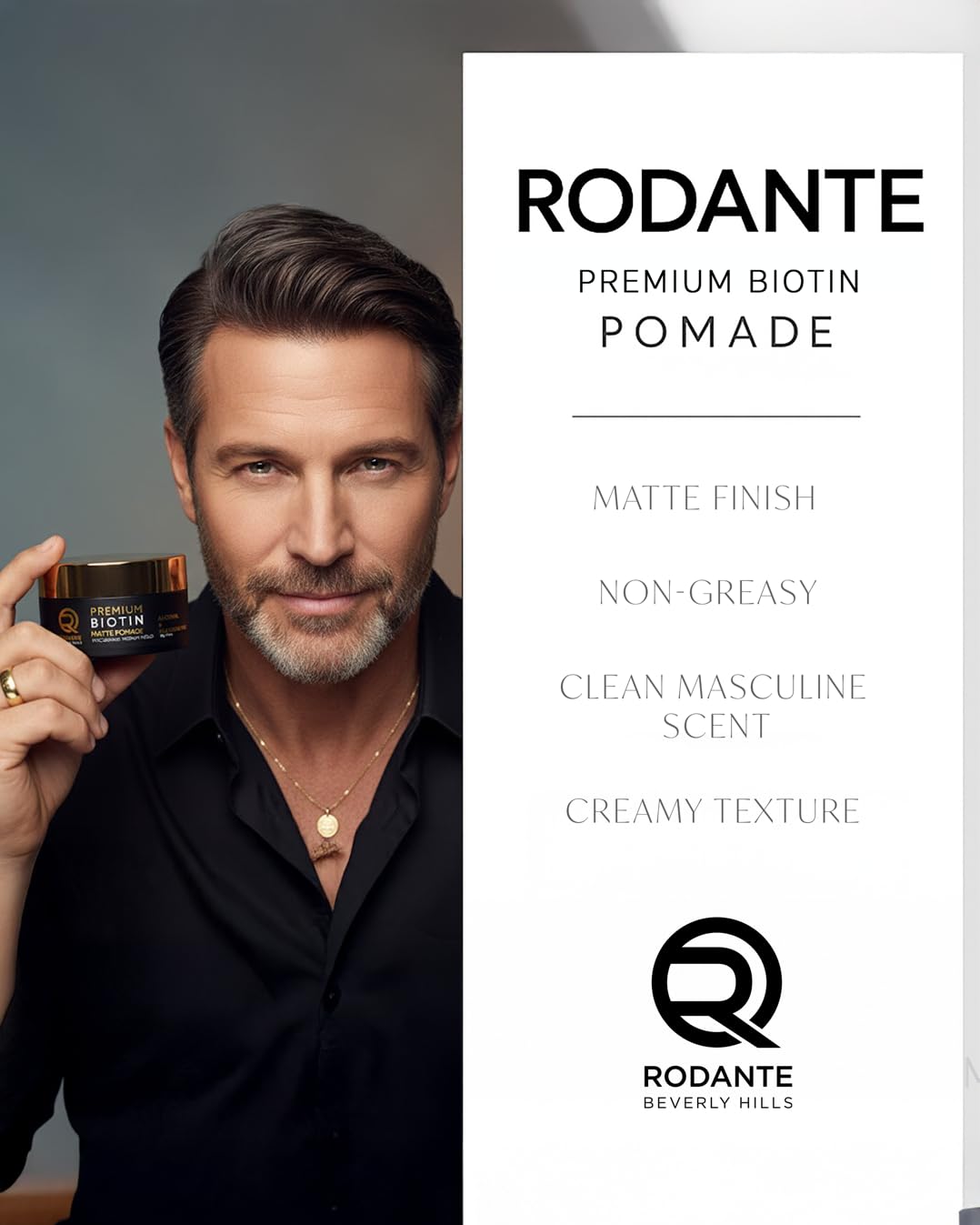 Biotin Matte Cream Texture Paste - Premium Thickening Pomade for Men | Medium Hold & Hair Growth Support, 85g/3oz